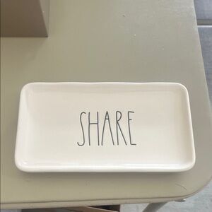 Rae Dunn Cream SHARE Serving Tray